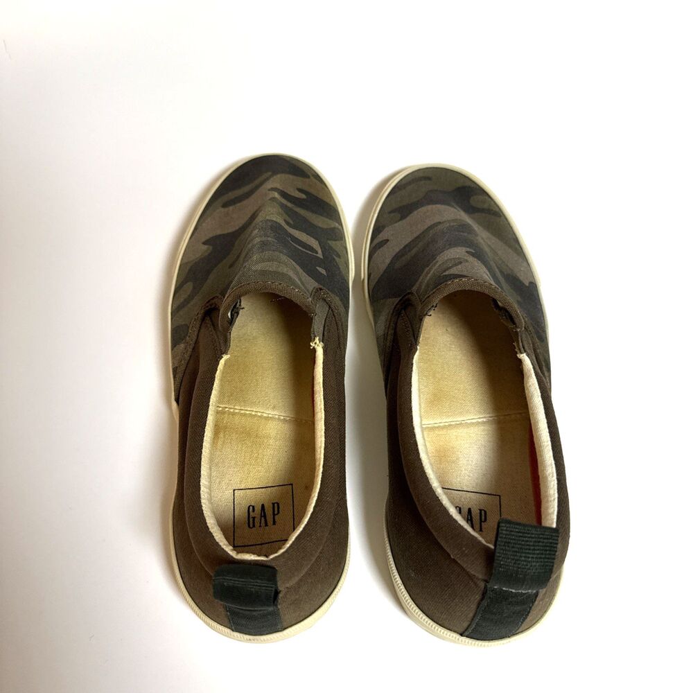 GAP Men’s Slip-On Canvas Sneakers Green Camouflage Size 9 Casual Loafers - Picture 3 of 8